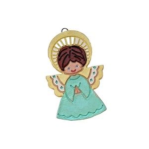 Vintage Mid-Century‎ Handmade Angel Christmas Ornament Cute Kitschy Pastel Retro